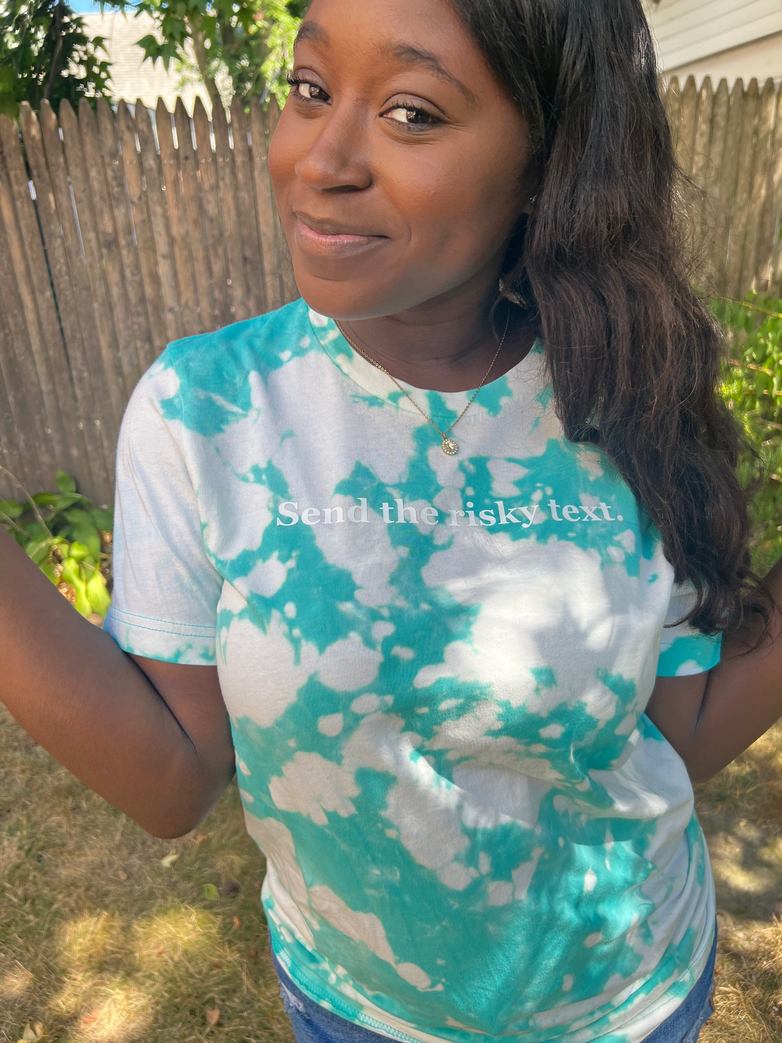 Send the risky text. - Unisex Tee