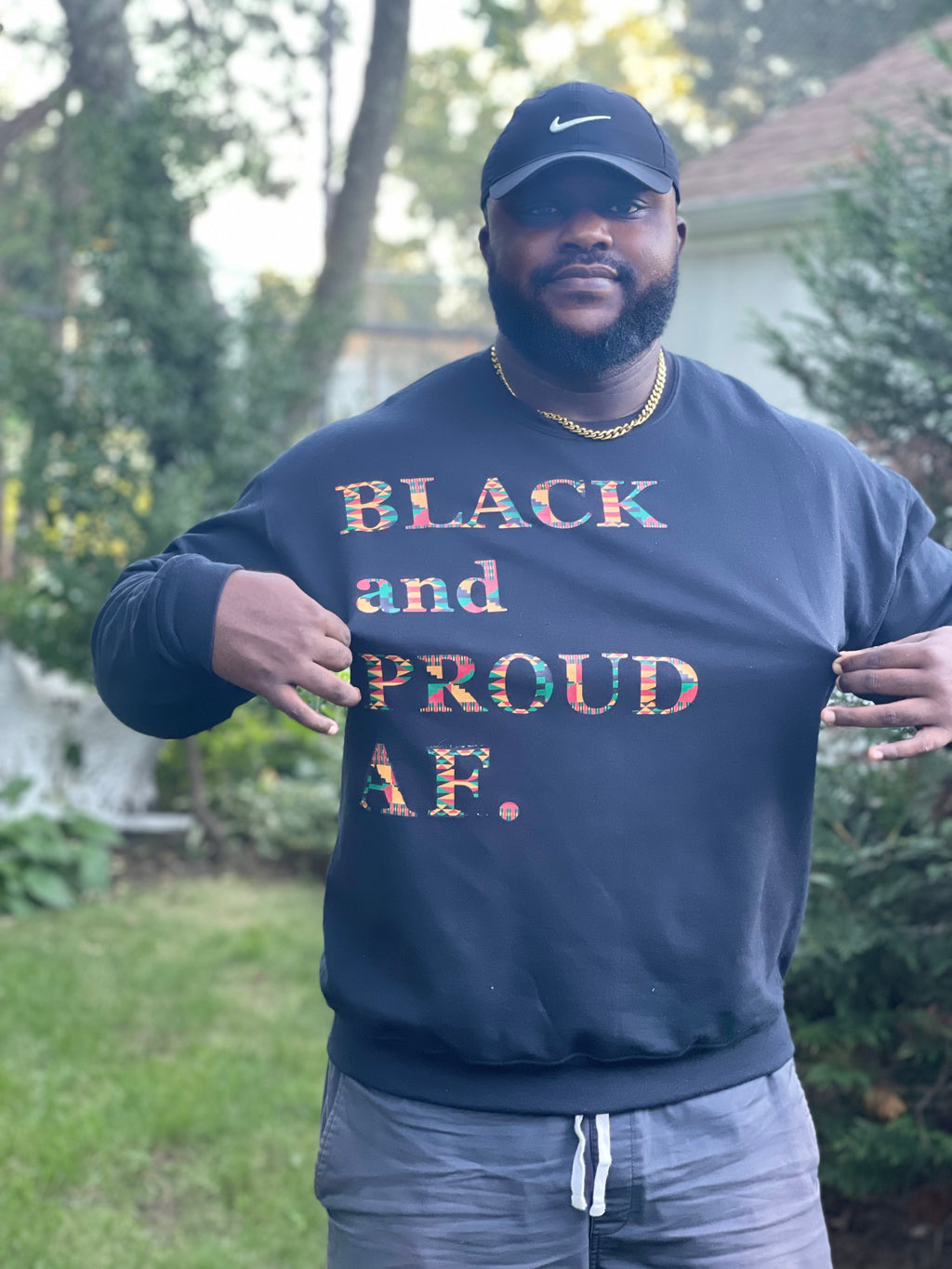 Wear Your Pride with a "Black and Proud AF" Crewneck